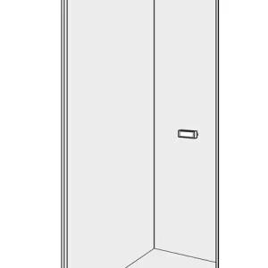 Petit Prix Porte battante Alterna lin.3 Chromé Verre clair CareTec Pro